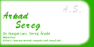 arpad sereg business card
